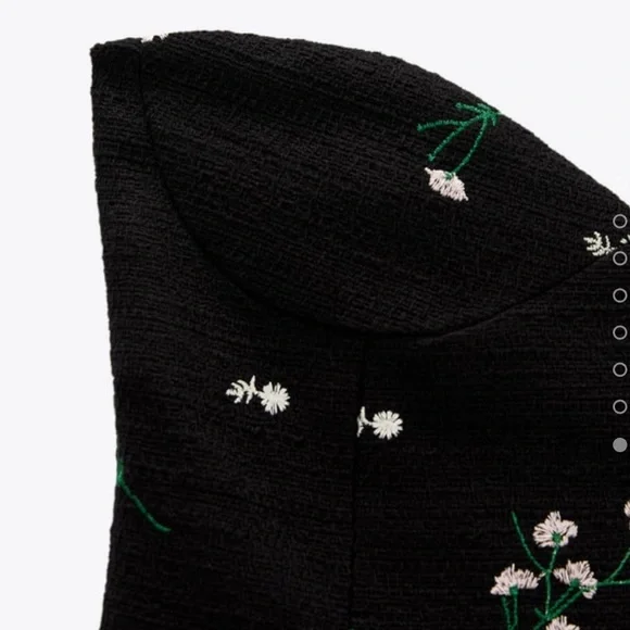 Zara Embroidered Textured Bustier - Picture 2 of 3